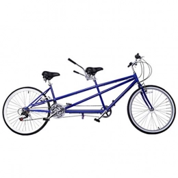 TWW Tandem Bike Bicycle 26 Inch Parent-Child Bicycle Leisure Multi-Person Bicycle Variable Speed Bicycle Couple Tandem Travel Bicycle, Blue