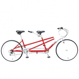 TWW Bike Bicycle 26 Inch Parent-Child Bicycle Leisure Multi-Person Bicycle Variable Speed Bicycle Couple Tandem Travel Bicycle, Red