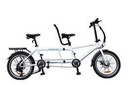 ECOSMO  ECOSMO 20" New Folding City Tandem Bicycle Bike 8 SP with Disc Brakes - 20TF01W