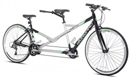 Giordano  Giordano Unisex's Duetto Tandem Bike Bicycle, Silver, M L