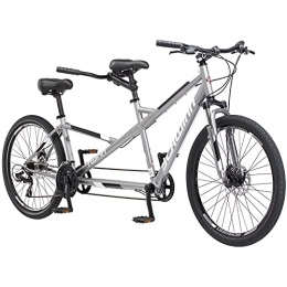 Schwinn Bike Schwinn Twinn Tandem 26” Wheel Bicycle, Grey, One Frame Size 20”