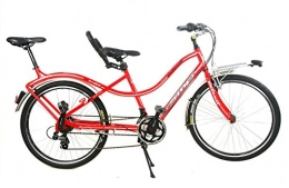SMP Tandem Bike Tandem Compact SMP Bike with Shimano 21V-Tandem Bike-Red Red