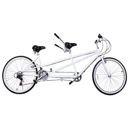 WLL-DP Bike WLL-DP Universal Tandem Bicycle, High Carbon Steel Frame Variable Speed Bike, Leisure Travel Bicycle, for Couples Riding Parent-Child Activities