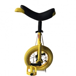 YYLL Bike 12 Inch Unicycle Super Bright Bicycle Children Balance Bike for Outdoor Sports Fitness Exercise Health and Performance Programs (Color : Yellow, Size : 12inch)