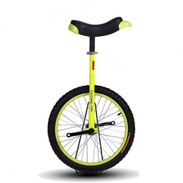  Unicycles 14" / 16" / 18" / 20" Kid's / Adult's Trainer Unicycle, Height Adjustable Skidproof Butyl Mountain Tire Balance Cycling Exercise Bike Bicycle (Color : Yellow, Size : 20 Inch Wheel)