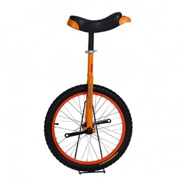  Bike 16 / 18 / 20 inch Wheel Freestyle Unicycle Orange, with Saddle Seat Steel Fork Cranks Frame & Rubber Tire, for Adult Teen Cycling Exercise Bike Ride (Color : Orange, Size : 16 Inch Wheel)