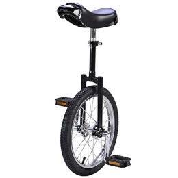 HWF Unicycles 16" / 18" Kid's Trainer Unicycle, 20" / 24" Adult's Unicycle, Height Adjustable Skidproof Butyl Mountain Tire Balance Cycling Exercise Bike Bicycle (Color : Black, Size : 20")
