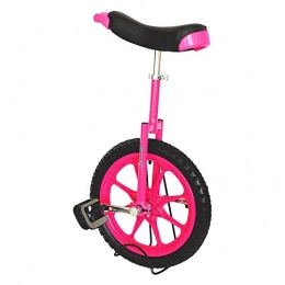 AHAI YU Bike 16 Inch Kids Unicycles for 12 Years Old(Height From 1.1-1.4 m), Outdoor Balance Cycling for Childen / teenagers / Small Adults, with Comfort Saddle (Color : PINK)