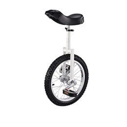 TXTC Unicycles 16" Inch Wheel Unicycle, balance Bike With Thicken Tire Wheel, Comfortable Saddle For Kids, Women And Men Cycling Outdoor Sports Fitness Exercise Health (Color : White)