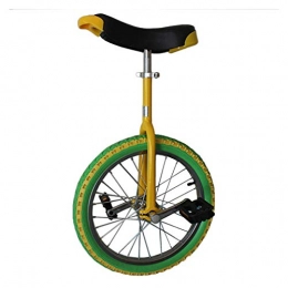 AHAI YU Bike 16'' Wheel Unicycles for Big Kids 11 / 12 / 13 / 15 Years Old, 18'' One Wheel Bike for Small Adults / Teens with Leakproof Butyl Tire, Best (Color : YELLOW, Size : 18''WHEEL)