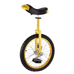 HWF Bike 18 Inch Wheel Kids Unicycle for 10 / 12 / 13 / 14 / 15 Year Old Children, Great for Your Daughter / Son, Girl, Boy Birthday Gift, Adjustable Seat Height (Color : Yellow)