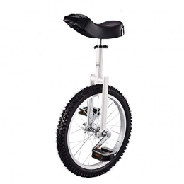  Unicycles 18 Inch Wheel Unicycle for Kids & Teenagers Practice Riding Balance, Aluminum Rim Steel Fork Frame, Load-bearing 150kg / 330 Lbs (Color : White)