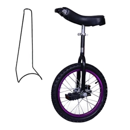 HWBB Bike 18 Inch Wheel Unicycle with Skidproof Mountain Tire, Seat Adjustable Height Adults Beginners Cycling Exercise Unicycles, for Unisex Adult Riders (Color : Purple)