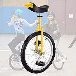 HWBB Bike 20" Inch Wheel Unicycle for Beginners / Big Kids / Unisex Adult, Outdoor Sports Balance Fitness Cycling Exercise, Adjustable Height (Color : Gold)