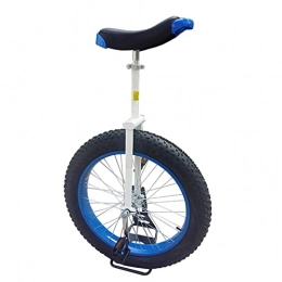 HWBB Bike 20 Inch Wheel Unicycle with Parking Rack & Extra Wide Mountain Tire, Heavy Duty Unicycles for People 170cm - 180cm Tall, Load 150kg / 330lbs (Color : Blue)