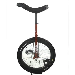 HWF Unicycles 20" Unicycles, Kid's / Adult's Trainer Unicycle Height Adjustable, Skidproof Butyl Mountain Tire Balance Cycling Exercise Bike Bicycle (Color : Brown, Size : 20 inch)