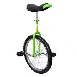 Ausla Unicycles 20" Wheel Trainer Unicycle Height Adjustable Skidproof Mountain Tire Balance Cycling Exercise, Green and Black