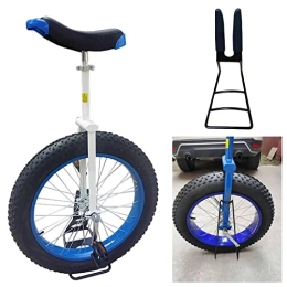 HWBB Unicycles 24 Inch Extra Wide Wheel Unicycle for Tall Person, Heavy Duty Unicycles Cycling with Skidproof Mountain Tire, Beginners Outdoor Sports (Color : Blue)