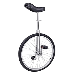 Haoo Bike 24-Inch Wheel Unicycle, Height Adjustable, Thick Aluminum Alloy Frame, Large Movable Saddle, Full-Size Nylon Pedal (Black)