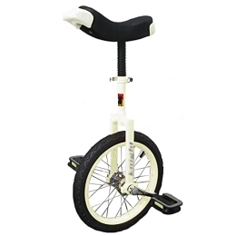 FMOPQ Bike 24inch Adult / Big Kids Unicycle Beginners / Teenagers / Mom / Dad Outdoor Balance Cycling Heavy Duty Frame Colored Tire Wheel Safe Comfortable (Color : White)