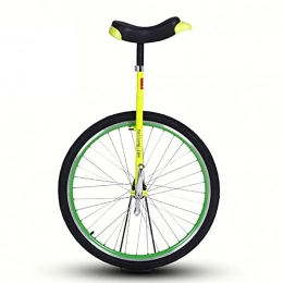 HWF Bike 28inch Unicycle for Adults - Heavy Duty Steel Frame, Large One Wheel Balance Exercise Fun Bike for Tall People Height From 160-195cm, 330 Pounds (Color : Yellow, Size : 28 inch)