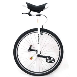 HWF Bike Adult Unicycle with Hand Brake, for Big Kids / Mom / Dad / Tall People Height From 160-195cm (63"-77"), 28 Inch Wheel, Load 150kg / 330Lbs (Color : White, Size : 28 inch)