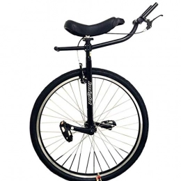 aedouqhr Unicycles aedouqhr 28 Inch Classic Black Adult Trainer, Big Wheel for Unisex / Tall People / big Kids, Users Height 160-195 cm (63'' 76.8''), with Handbrake (Color : With Handlebar, Size : 28in)