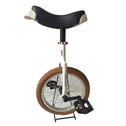 aedouqhr Bike aedouqhr Unicycle Bicycle for Unisex Kids, 16 inch Adjustable Seat One Wheel Bike for Outdoor Fitness, Leakproof Butyl Tire Wheel, Load: 150Kg, Brown