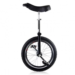 aedouqhr Unicycles aedouqhr Unicycle Female / male Teen / Child Outdoor Unicycle, 18inch Wheel Balance Cycling, for Fitness Exercise, with Alloy Rim& Stand, Height 140-165cm (Color : Black)