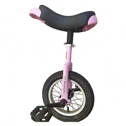 AHAI YU Unicycles AHAI YU 12" Small Beginner Unicycle for 5 Year Old Kids / Smaller Children / Girl / Your Daughter, Outdoor One Wheel Bike for Fun Group Racing, Pink / Red (Color : A)