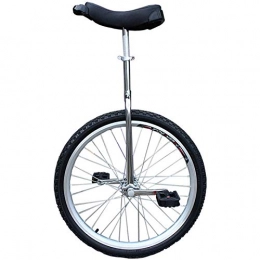 AHAI YU Unicycles AHAI YU 20" Chrome Fork Unicycle for Adult / Big Kids, Monocycle One Wheel Bicycle, Best Birthday Gift (Color : SILVER, Size : 20 INCH)