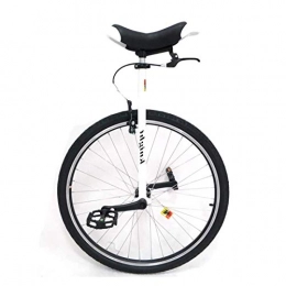 AHAI YU Bike AHAI YU 28" Unisex Adult Trainer Unicycle - White, Big Wheel Unicycle for Tall People / Teens / Mom / Dad, Users Height 160cm-195cm (63'' - 76.8''), with Brakes (Color : WHITE, Size : 28IN WHEEL)
