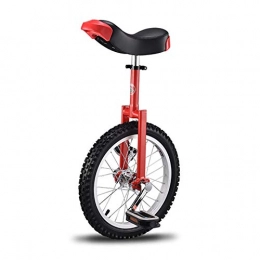 AHAI YU Unicycles AHAI YU Competition Unicycle Balance Sturdy 16 Inch Unicycles For Beginner / Teenagers, With Leakproof Butyl Tire Wheel Cycling Outdoor Sports Fitness Exercise Health (Color : RED)