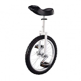 AHAI YU Unicycles AHAI YU Competition Unicycle Balance Sturdy 18 Inch Unicycles For Beginner / Teenagers, With Leakproof Butyl Tire Wheel Cycling Outdoor Sports Fitness Exercise Health (Color : WHITE)