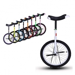 AHAI YU Unicycles AHAI YU Competition Unicycle Balance Sturdy 20 Inch Unicycles For Beginner / Teenagers, With Leakproof Butyl Tire Wheel Cycling Outdoor Sports Fitness Exercise Health (Color : WHITE)