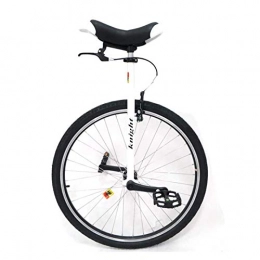 AHAI YU Bike AHAI YU Extra Large 28" Wheel Unicycle for Adults / Tall People, User Height 160-195 cm (63"-76.8"), with Brakes, Heavy Duty Steel Frame, Alloy Rim (Color : WHITE, Size : 28IN WHEEL)