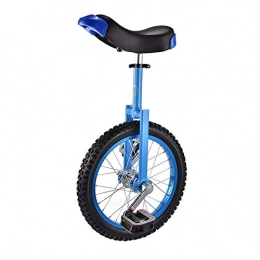 AHAI YU Unicycles AHAI YU Kids Unicycle 16 / 18inch Wheel, Adjustable Height Balance Bike with Skidproof Wheels& Non-slip Pedal, Outdoor Sport (Color : BLUE, Size : 16")