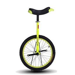 AZYQ Bike Azyq 14" / 16" / 18" / 20" Kid's / Adult's Trainer Unicycle, Height Adjustable Skidproof Butyl Mountain Tire Balance Cycling Exercise Bike Bicycle, Yellow, 14 Inch Wheel