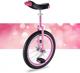 MRTYU-UY Bike Balance Bike, Pink 20 Inch Unicycle Cycling, for Girls Big Kids Teens Adult, Heavy Duty Steel Frame, For Outdoor Sports Balance Exercise (16"(40cm))