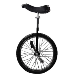  Bike Beginners 18'' Wheel Unicycles with Adjustable Saddle, Big Kids / Teenagers / Small Adults Uni Cycle with Alloy Rim (Black)