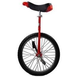  Bike Beginners 18'' Wheel Unicycles with Adjustable Saddle, Big Kids / Teenagers / Small Adults Uni Cycle with Alloy Rim, Easy to Assemble (Color : Red)