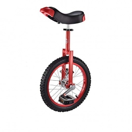 Booq Unicycles BOOQ 16" Wheel Trainer Unicycle Skidproof Butyl Mountain Tire Balance Cycling Exercise (Color : Red)