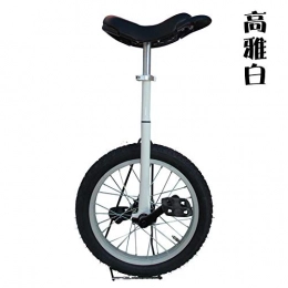 Booq Bike BOOQ Adjustable Unicycle 16 Inch Balance Exercise Fun Bike Cycle Fitness (Color : White)