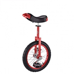 CAR SHUN Unicycles CAR SHUN Unicycle Chrome Wheel Cycling Scooter Circus Leakproof Butyl Tire Sports Fitness, Red, 16