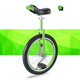 DFKDGL Bike DFKDGL Unicycles for Kids Adults Beginner, 16 / 18 / 20 Inch Wheel Unicycle with Alloy Rim, Skidproof Tire Cycle Balance Exercise Fun Fitness, Green (Color, Green, Size, 18 Inch Wheel), Green. Unicycl