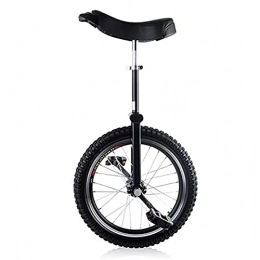  Unicycles Female / Male Teen / Child Outdoor Unicycle, 18inch Wheel Balance Cycling, for Fitness Exercise, with Alloy Rim& Stand, Height 140-165cm (Color : Black)