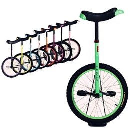 FMOPQ Bike FMOPQ 16inch / 18inch / 20inch Adjustable Unicycle Green Balance One Wheel Bike Exercise Fun Bike Fitness for Beginners Professionals (Size : 20INCH)