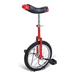 FMOPQ Unicycles FMOPQ 20" Wheel Unicycle Bike Big Kids / Adults Adjustable Seat Clamp Tire Wheel Cycling for Balance Cycling Exercise Safe Comfortable (Color : RED)