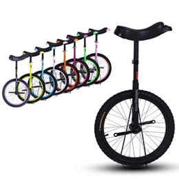 FMOPQ Bike FMOPQ 20inch Adjustable Unicycle with Aluminium Rim Balance One Wheel Bike Exercise Fun Bike Fitness for Beginners Professionals (Color : Black)
