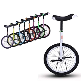 FMOPQ Bike FMOPQ 24inch Balance Cycling for Super-Tall Men Women Heavy Duty Adult Big Child Unicycle with Alloy Rim Skidproof Tire for Outdoor Sport Fun (Color : White)
